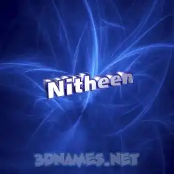 nitheen in Plasma style - 3D name wallpaper