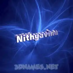 nithyavinu in Plasma style - 3D name wallpaper