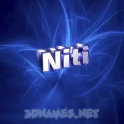 niti in Plasma style - 3D name wallpaper
