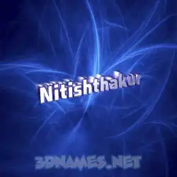 nitishthakur in Plasma style - 3D name wallpaper