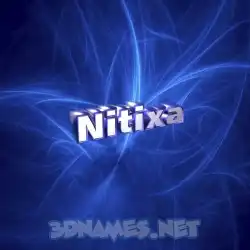 nitixa in Plasma style - 3D name wallpaper