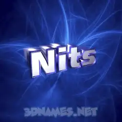 nits in Plasma style - 3D name wallpaper