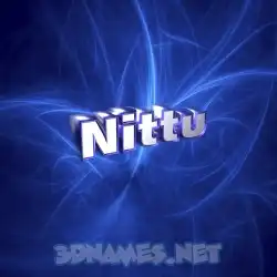 nittu in Plasma style - 3D name wallpaper