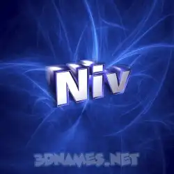 niv in Plasma style - 3D name wallpaper