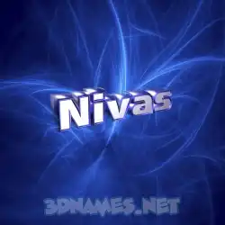 nivas in Plasma style - 3D name wallpaper