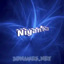 niyanta in Plasma style - 3D name wallpaper