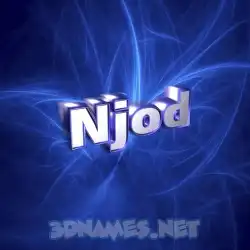 njod in Plasma style - 3D name wallpaper