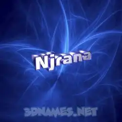 njrana in Plasma style - 3D name wallpaper