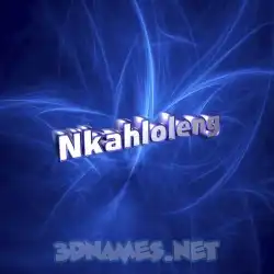 nkahloleng in Plasma style - 3D name wallpaper