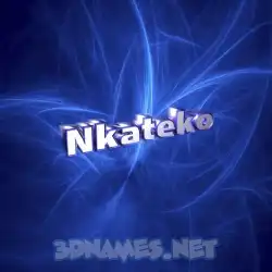 nkateko in Plasma style - 3D name wallpaper