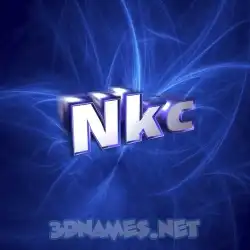 nkc in Plasma style - 3D name wallpaper