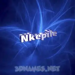 nkepile in Plasma style - 3D name wallpaper