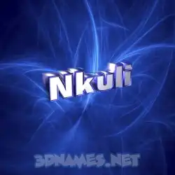 nkuli in Plasma style - 3D name wallpaper