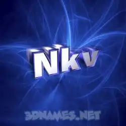 nkv in Plasma style - 3D name wallpaper