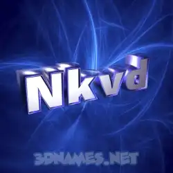 nkvd in Plasma style - 3D name wallpaper