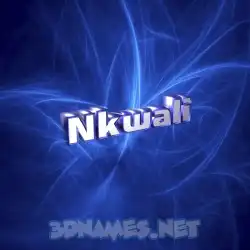 nkwali in Plasma style - 3D name wallpaper