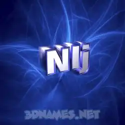 nlj in Plasma style - 3D name wallpaper