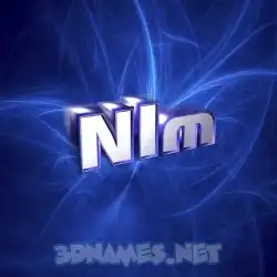 nlm in Plasma style - 3D name wallpaper