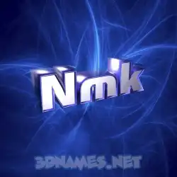 nmk in Plasma style - 3D name wallpaper