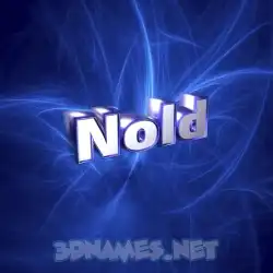 nold in Plasma style - 3D name wallpaper