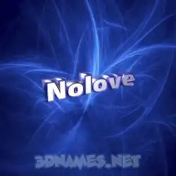 nolove in Plasma style - 3D name wallpaper