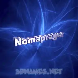 nomaprayer in Plasma style - 3D name wallpaper