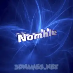 nomhle in Plasma style - 3D name wallpaper