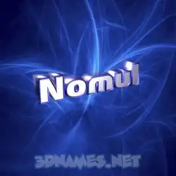 nomul in Plasma style - 3D name wallpaper