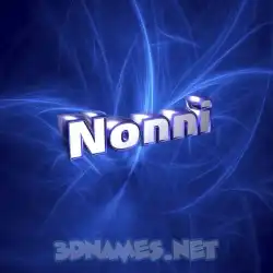nonni in Plasma style - 3D name wallpaper