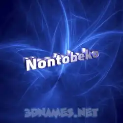 nontobeko in Plasma style - 3D name wallpaper