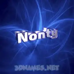 nonty in Plasma style - 3D name wallpaper