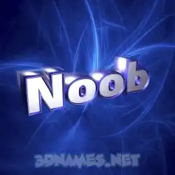 noob in Plasma style - 3D name wallpaper