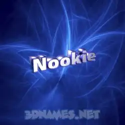 nookie in Plasma style - 3D name wallpaper