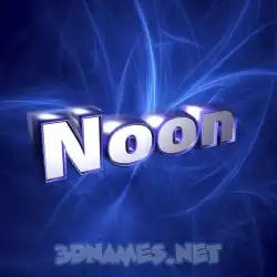noon in Plasma style - 3D name wallpaper