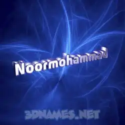 noormohammad in Plasma style - 3D name wallpaper