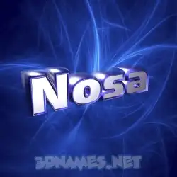 nosa in Plasma style - 3D name wallpaper