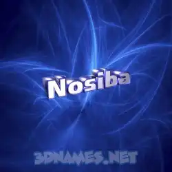 nosiba in Plasma style - 3D name wallpaper