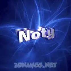noty in Plasma style - 3D name wallpaper