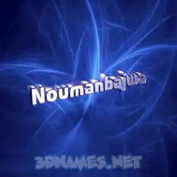 noumanbajwa in Plasma style - 3D name wallpaper