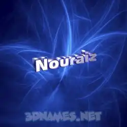nouraiz in Plasma style - 3D name wallpaper