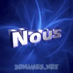 nous in Plasma style - 3D name wallpaper