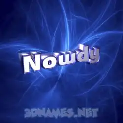 nowdy in Plasma style - 3D name wallpaper