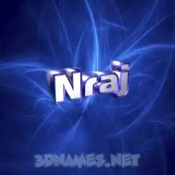 nraj in Plasma style - 3D name wallpaper
