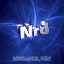 nrd in Plasma style - 3D name wallpaper