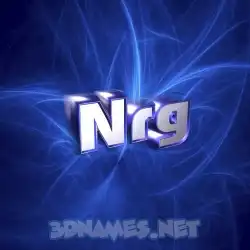 nrg in Plasma style - 3D name wallpaper
