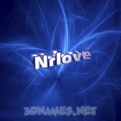 nrlove in Plasma style - 3D name wallpaper