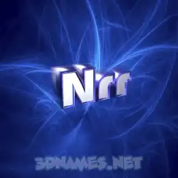 nrr in Plasma style - 3D name wallpaper