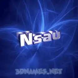 nsau in Plasma style - 3D name wallpaper