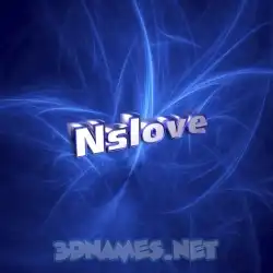 nslove in Plasma style - 3D name wallpaper