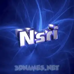 nsri in Plasma style - 3D name wallpaper